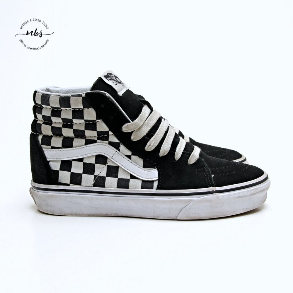 Vans Old Skool Checkerboard‎ High Top Sneakers
